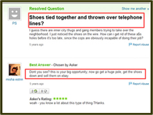 Example of spamming in Yahoo Answers